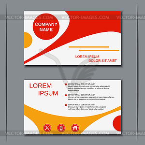 Modern visiting card, banner, badge, sticker template - vector clip art