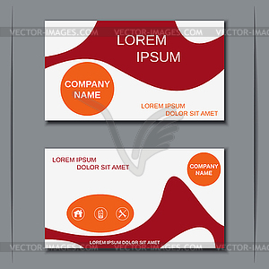 Modern visiting card, banner, badge, sticker template - vector image