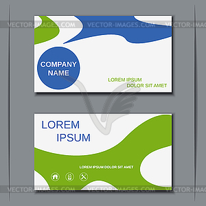 Modern visiting card, banner, badge, sticker template - vector image