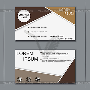 Modern business visiting card vector template - vector clip art