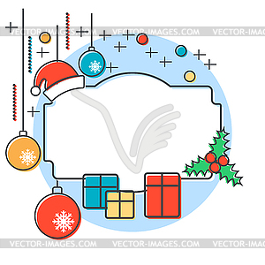 Christmas and New Year vector illustration - vector clipart