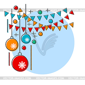 Christmas and New Year vector illustration - vector clip art
