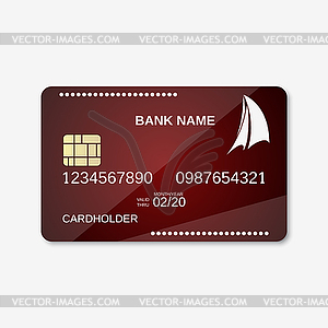 Bank card vector template - vector clipart