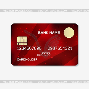 Bank card vector template - vector image