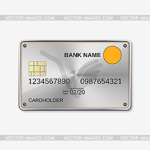 Bank card vector template - vector image