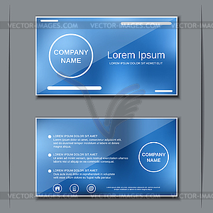 Modern business visiting card - vector image