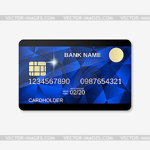 Bank card vector template - vector image