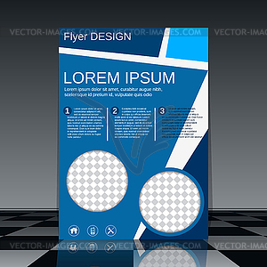 Professional flyer vector design template - vector image