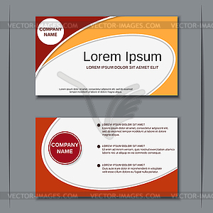 Modern two-sided visiting card - vector image