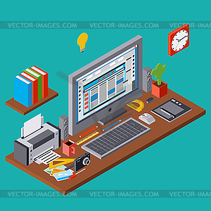 Creative process, web design graphic vector concept - vector clip art