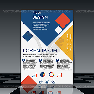 Professional vector flyer template - vector clipart