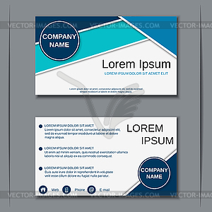 Visiting business card template - vector clip art