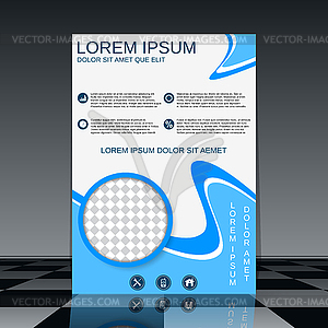 Flyer vector design template - color vector clipart