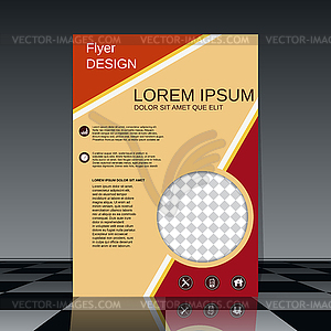 Professional flyer vector template - vector image