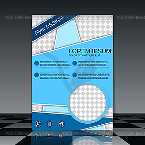 Business flyer vector template - royalty-free vector image