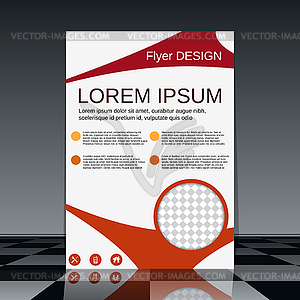 Professional flyer vector template - vector EPS clipart