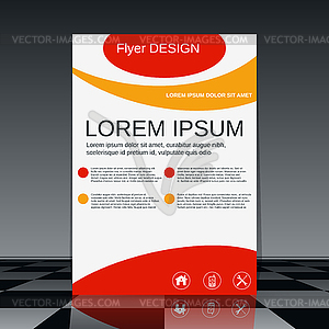 Professional flyer vector template - vector image