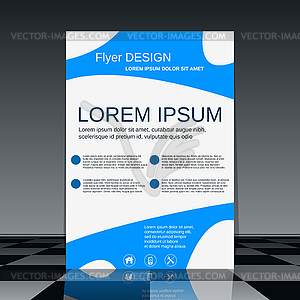 Business flyer vector template - vector EPS clipart