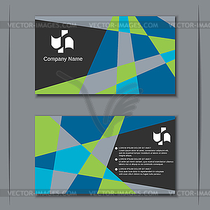 Modern visiting card design template - vector clipart / vector image