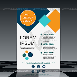 Professional flyer vector design template - vector image