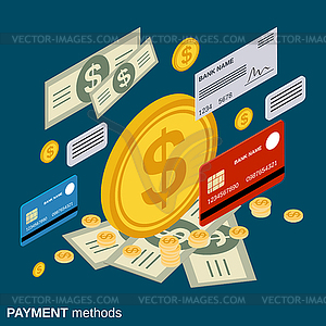 Payment methods vector concept - vector image