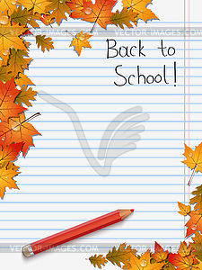 Back to school vector background - vector clip art