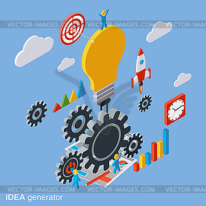 Creative idea, business startup, innovation - vector clip art