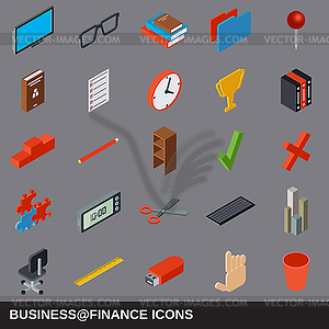 Business and finance icons collection - vector clip art