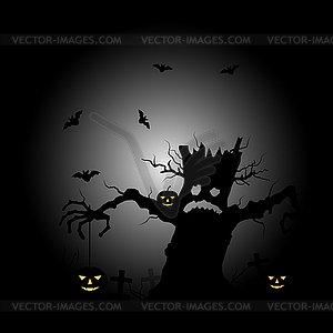 Halloween night - vector image