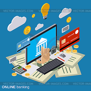 Online banking, payment, money transfer - vector image
