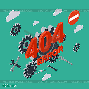 404 error page illustration - royalty-free vector image