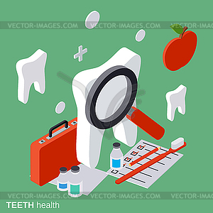 Teeth health, stomatology vector concept - vector clipart