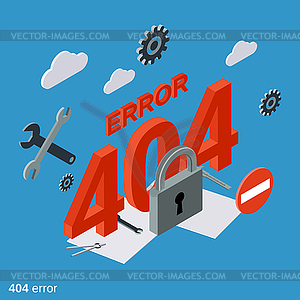 404 error page concept - vector clipart