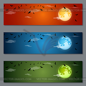 Halloween vector banners collection - vector image