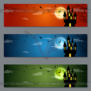 Halloween vector banners collection - vector image