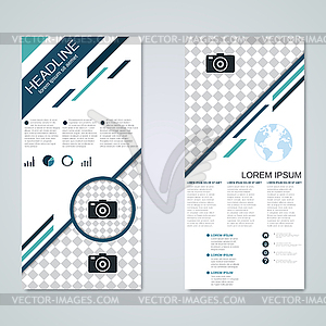 Modern roll-up business banners vector design template - vector image