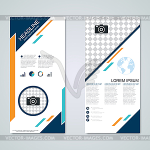 Modern roll-up business banners vector design template - vector image