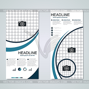 Modern roll-up business banners vector design template - vector EPS clipart