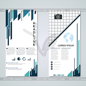 Modern roll-up business banners vector design template - vector clip art