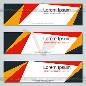 Abstract geometric style banners vector templates - vector clip art
