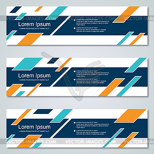 Abstract geometric style banners vector templates - vector image