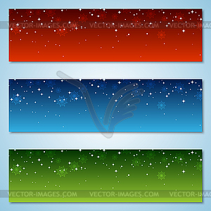 Christmas and New Year colorful vector banners - vector clipart / vector image