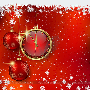 Christmas and New Year vector background - vector image