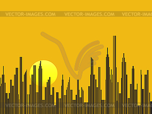 Abstract city silhouette vector background - vector clipart / vector image