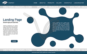 Website landing page vector template - vector clipart