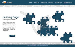 Website landing page vector template - vector clipart
