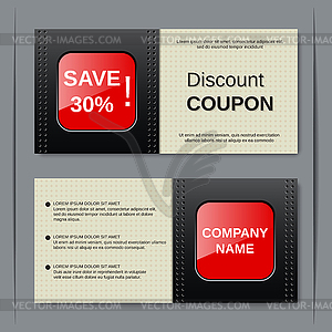 Discount coupon vector design template - vector clip art