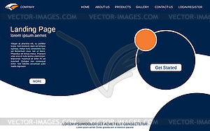 Website landing page vector template - color vector clipart
