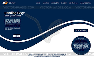 Website landing page vector template - vector clip art