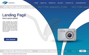 Website landing page vector template - vector clipart / vector image